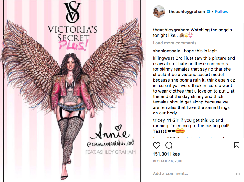 It's not the first one the model has thrown shade on the VS show. Photo: Instagram