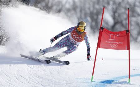 Alpine Skiing – Pyeongchang 2018 Winter Olympics – Women's Giant Slalom – Yongpyong Alpine Centre - Pyeongchang, South Korea – February 15, 2018 - Sabrina Simader of Kenya competes. REUTERS/Christian Hartmann