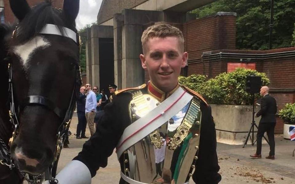 Jack Burnell-Williams guarded the late Queen's coffin as it was carried from Westminster Abbey to Wellington Arch 