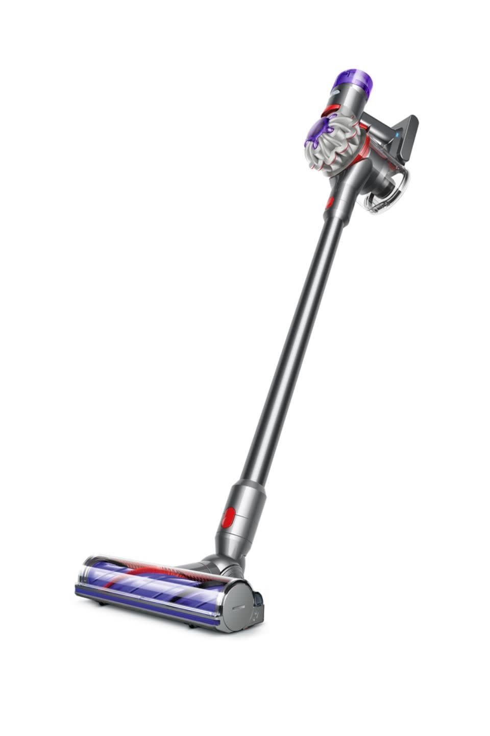 <p><a href="https://go.redirectingat.com?id=74968X1596630&url=https%3A%2F%2Fwww.dyson.com%2Fvacuum-cleaners%2Fcordless%2Fv8%2Fsilver-nickel&sref=https%3A%2F%2F" rel="nofollow noopener" target="_blank" data-ylk="slk:Shop Now;elm:context_link;itc:0;sec:content-canvas" class="link ">Shop Now</a></p><p>V8 Vacuum</p><p>dyson.com</p><p>$369.99</p><span class="copyright">Courtesy</span>