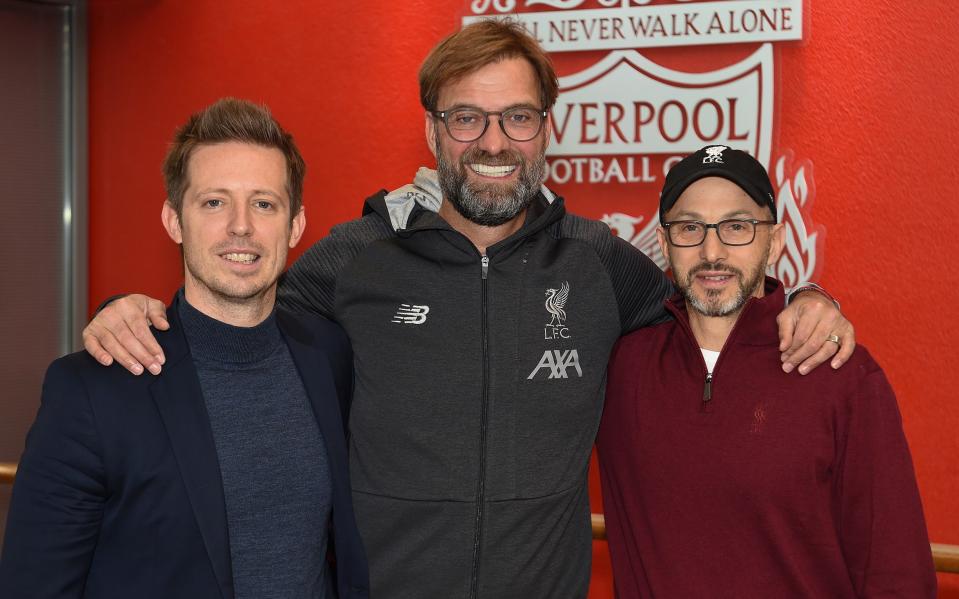 Michael Edwards (L) Jurgen Klopp (C) Mike Gordon (R) - Liverpool in major boost as Michael Edwards agrees to return