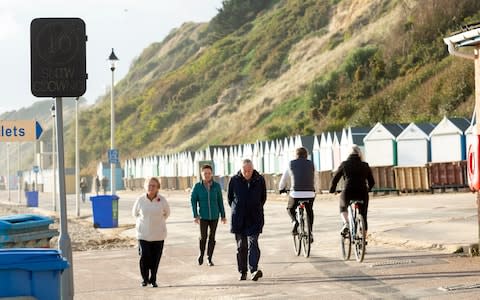 The promenade is used both by cyclists and pedestrians - Credit: Roger Arbon/BNPS