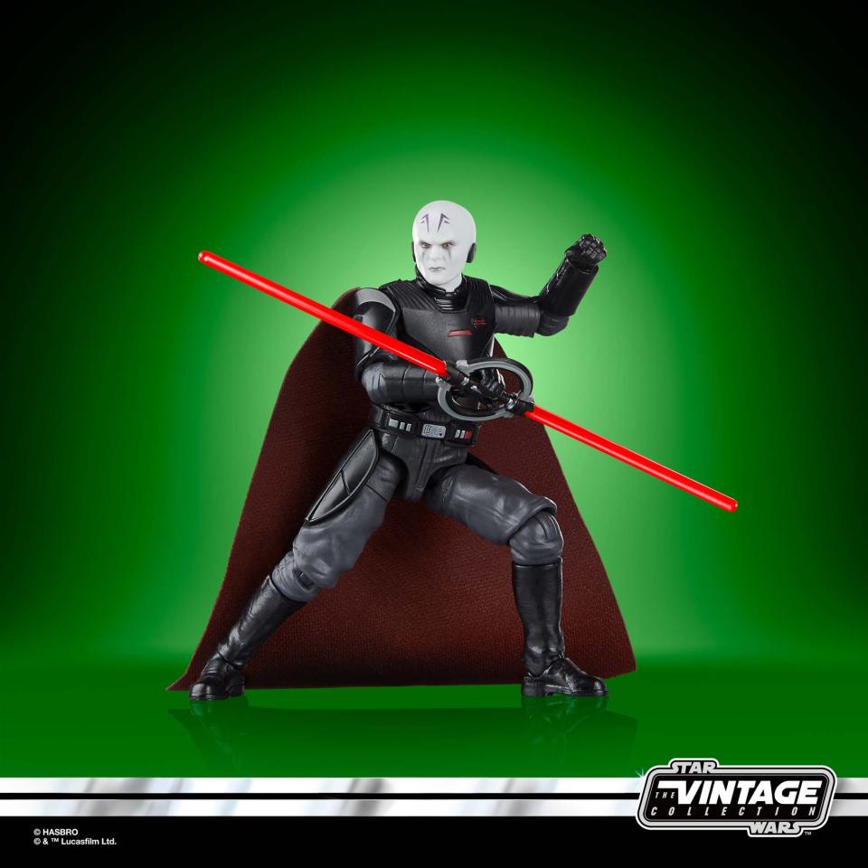 The Vintage Collection Grand Inquisitor action figure posed against a green background