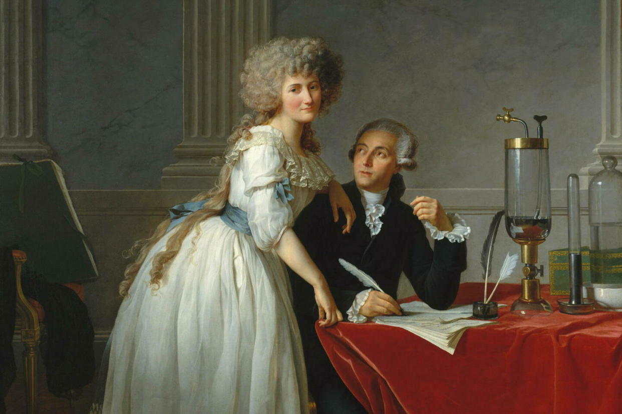 Jacques-Louis David, Portrait d'Antoine-Laurent Lavoisier et de sa femme Marie-Anne Pierrette Paulze, 1788, huile sur toile, 259 x 194 cm, The Metropolitan Museum of Art, New York  - Credit: