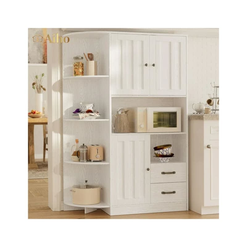 AIHO Farmhouse Kitchen Pantry Storage Cabinet