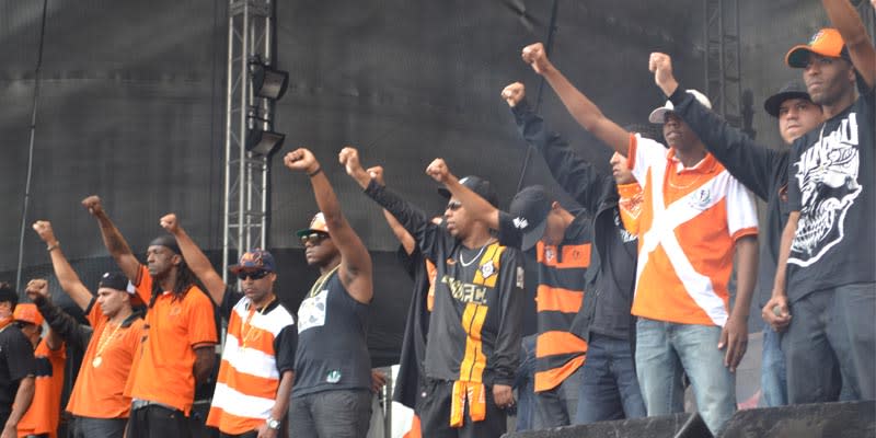 O grupo de rap Racionais MC’s, depois de seis anos distante dos palcos públicos em São Paulo, volta a se apresentar na Virada Cultural de 2013 (JANAÍNA NOGUEIRA SMDHC – PREFEITURA DE SÃO PAULO)