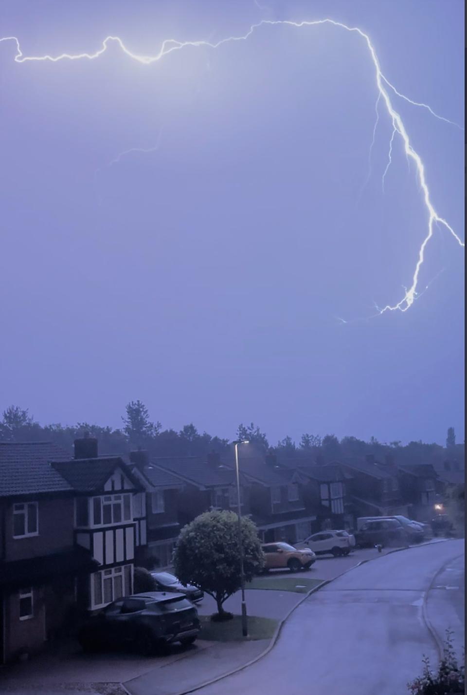 Lightning in Great Oakley Corby (Jenna Smith/PA Wire)