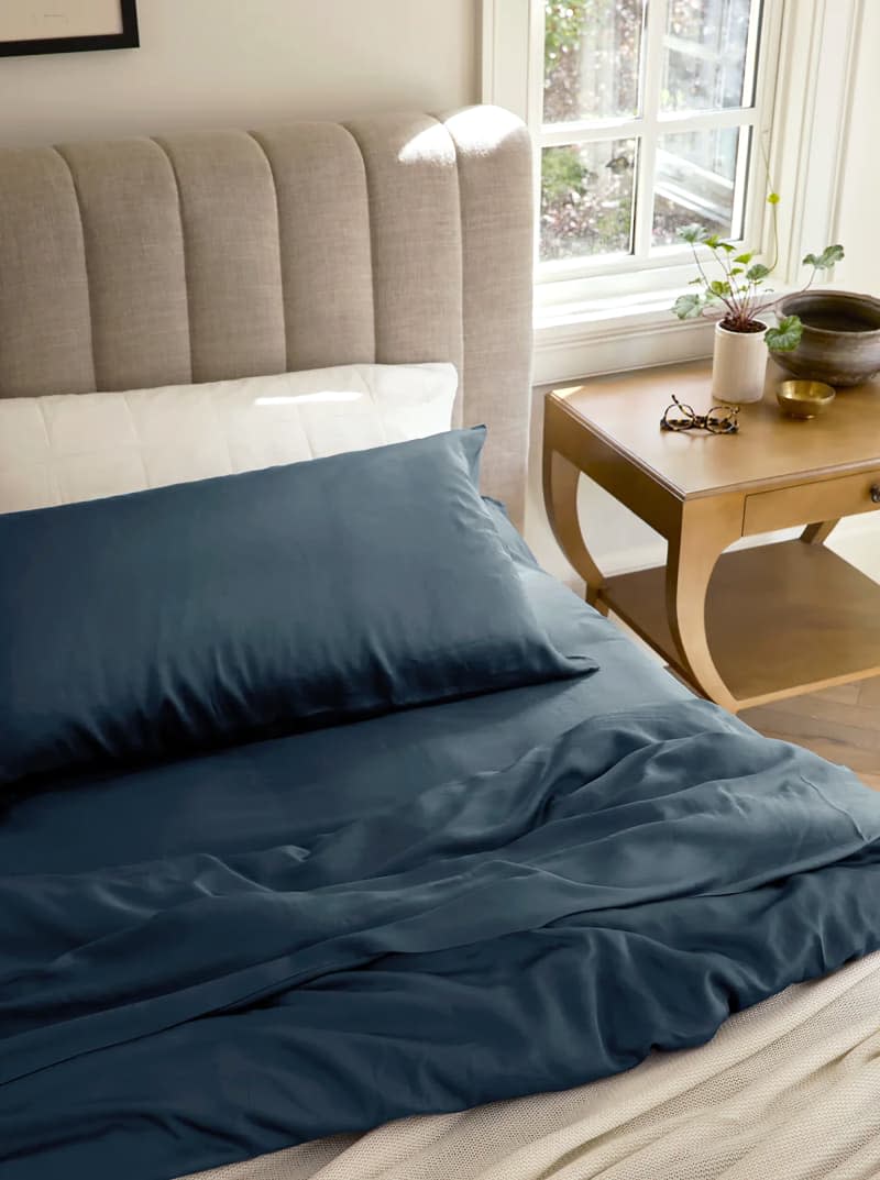 Cozy Earth Bamboo Sheet Set, Pacific Blue