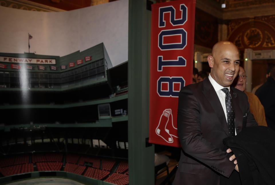 Red Sox manager Alex Cora said that he is leaning towards visiting the White House as of now, but that could change. (AP Photo/Charles Krupa)