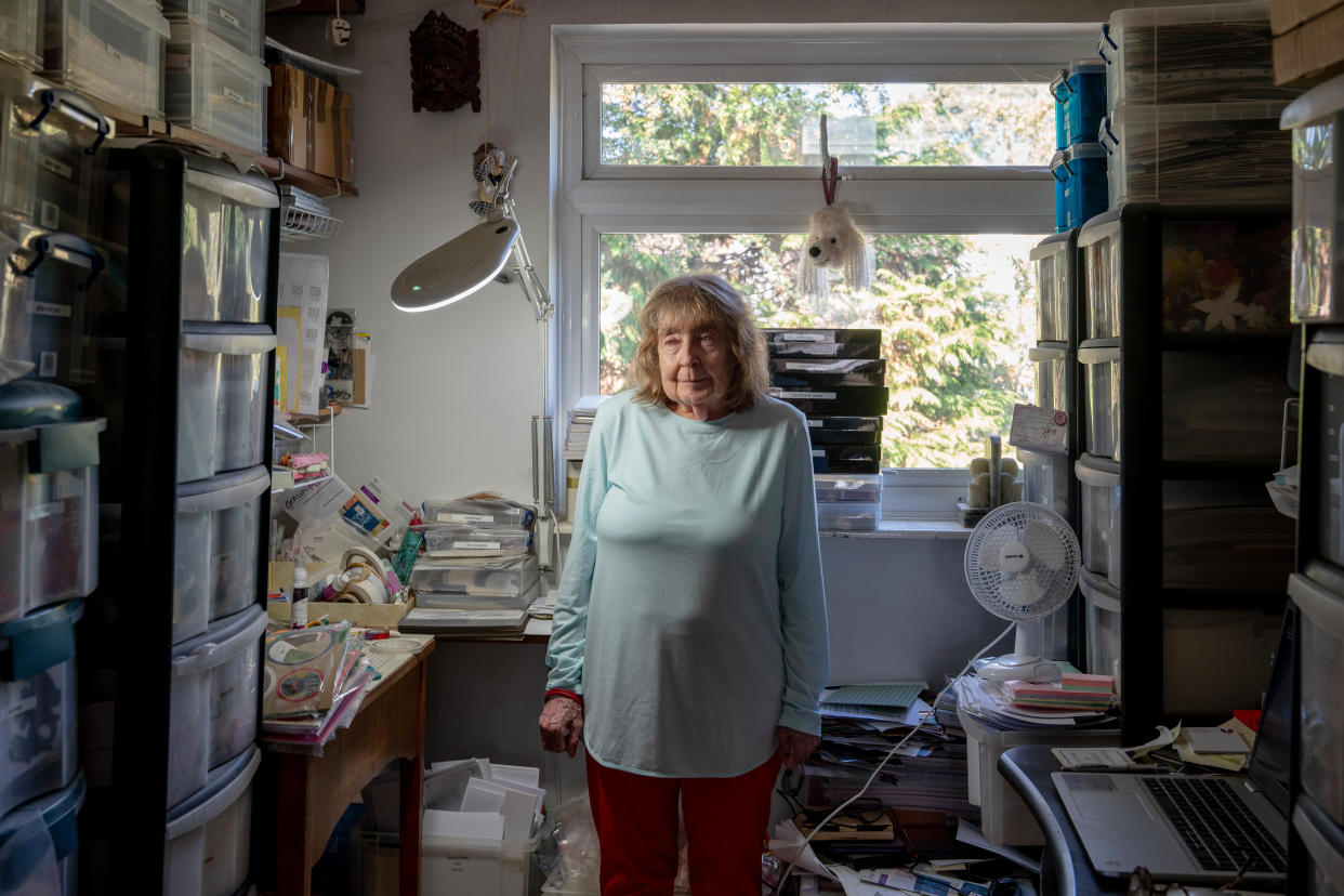 Jill Fairweather at work in her office on Aug. 11.  (Andrew Testa for NBC News)