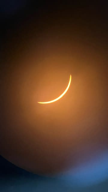 View of the April 8 eclipse from a telescope in Georgetown, Texas. (Courtesy: Jakob Regino)