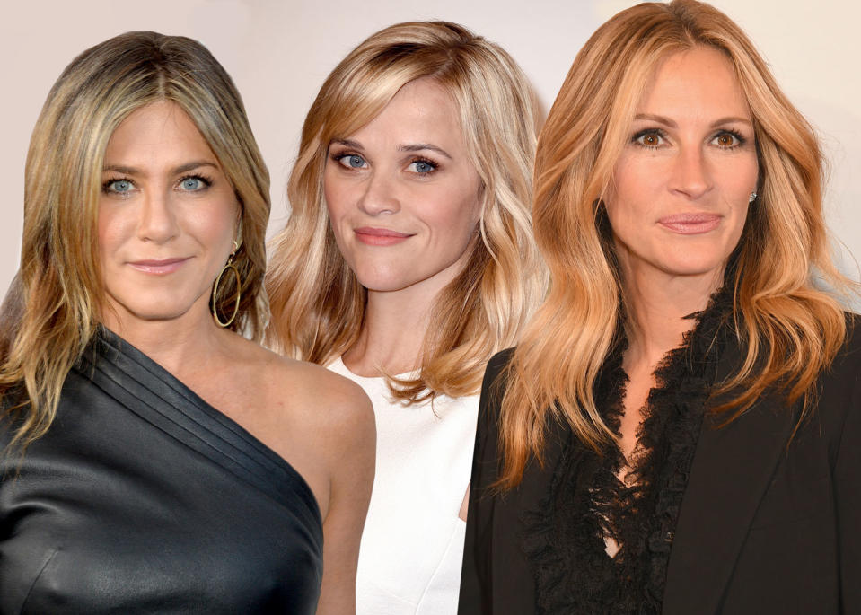 Jennifer Aniston, Reese Witherspoon, and Julia Roberts. (Photo: Getty Images)