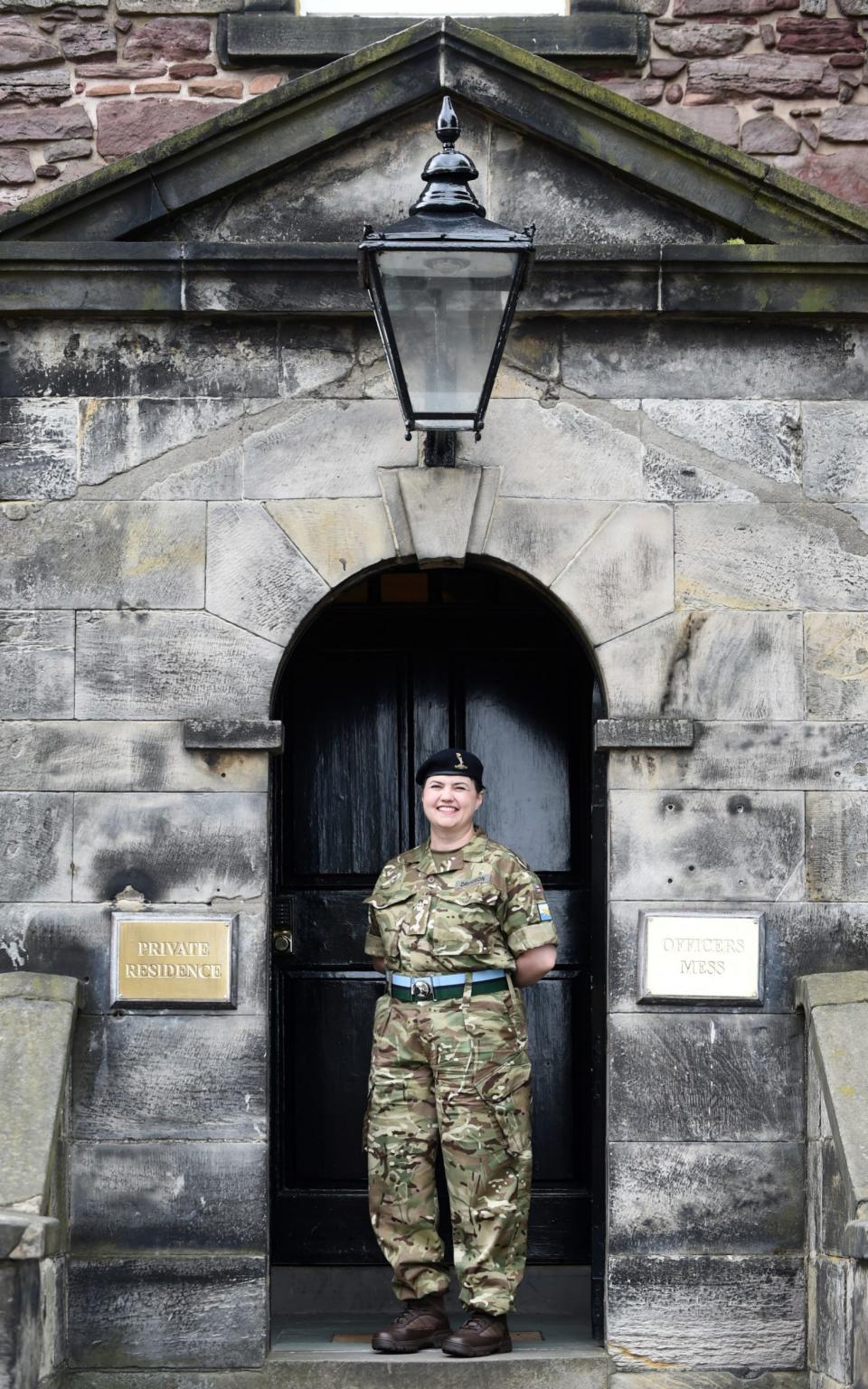 Scottish Conservative leader Ruth Davidson met members of the Glasgow based 32 Signal Regiment where Ruth is an Honorary Colonel - Credit: Lesley Martin/Lesley Martin