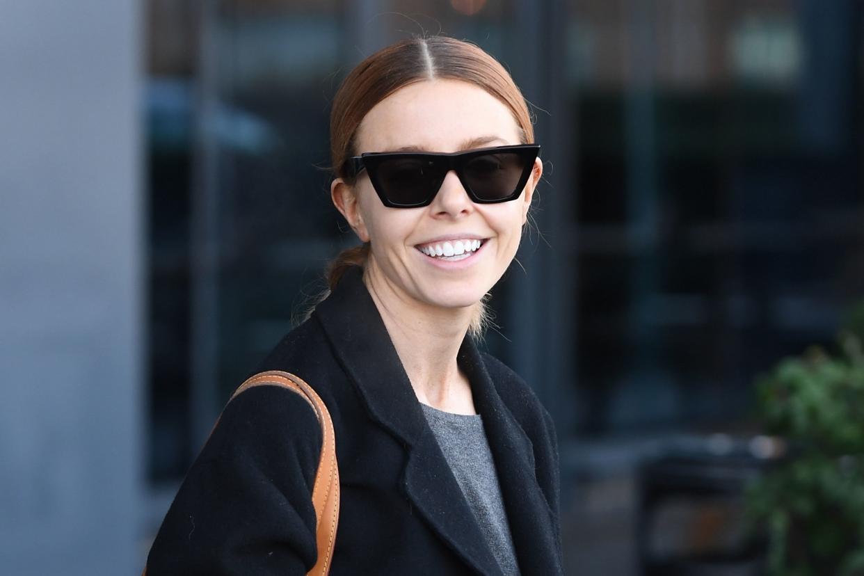 Stacey Dooley leaves the Village Hotel Club Watford after winning the Strictly Come Dancing 2018 final: PA