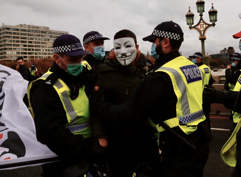 StandUpX protest against Covid-19 measures in London