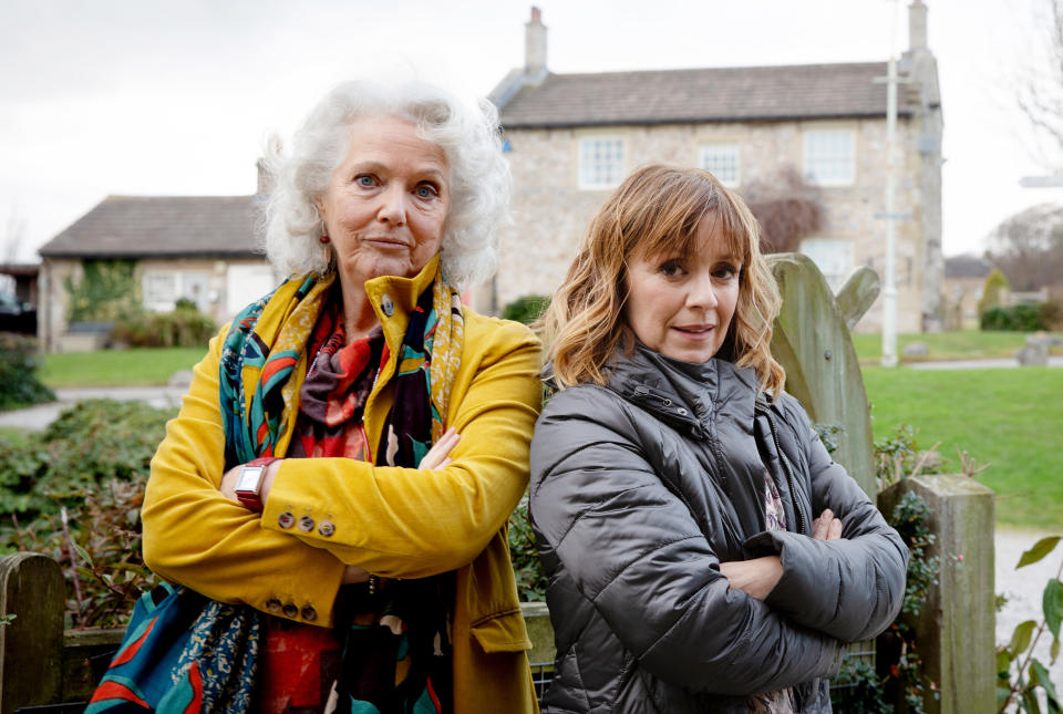 Louise Jameson with Zoe Henry (Mark Bruce/PA)