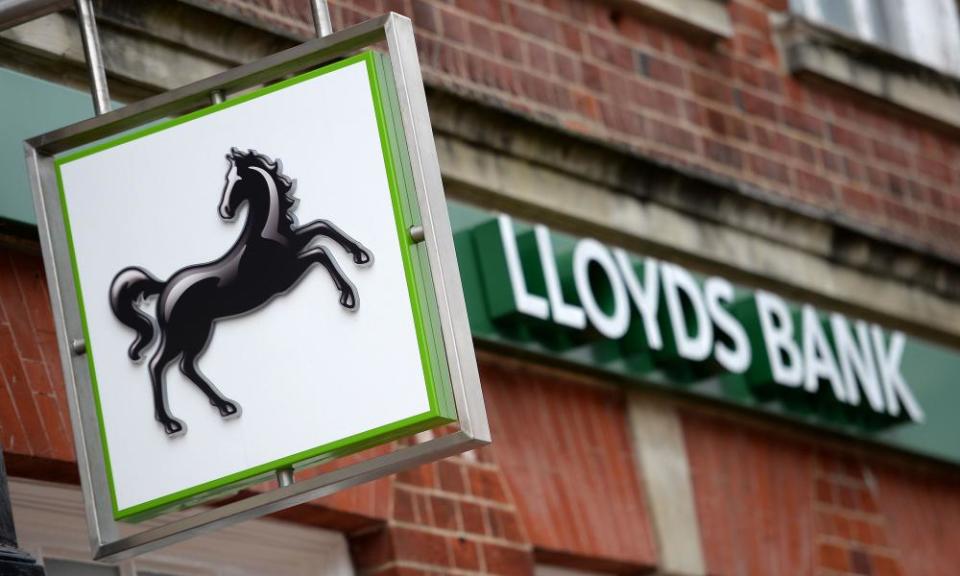 Lloyds Banking Group’s first-quarter profits doubled to £1.3bn.