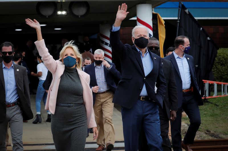 U.S. Democratic presidential candidate and former Vice President Joe Biden campaigns in Cleveland