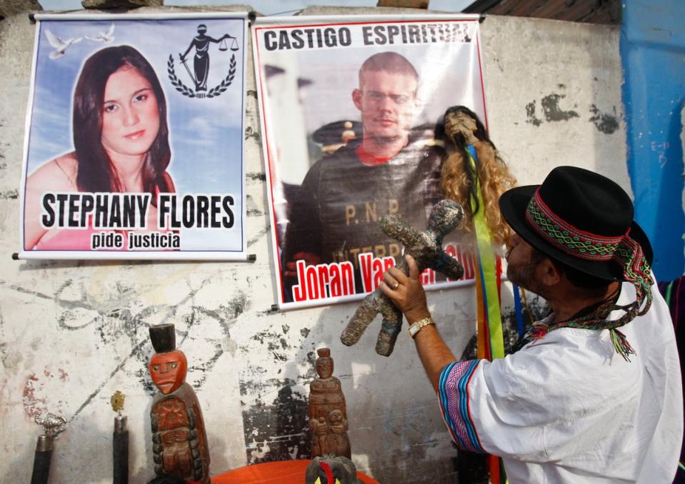 Van der Sloot pleaded guilty to the 2010 killing of Peruvian university student Stephany Flores, 21, in a Lima hotel (Copyright 2023 The Associated Press. All rights reserved.)