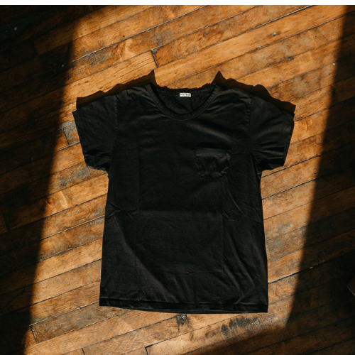 Wythe Tubular Pocket Tee Shirt in Deep Black