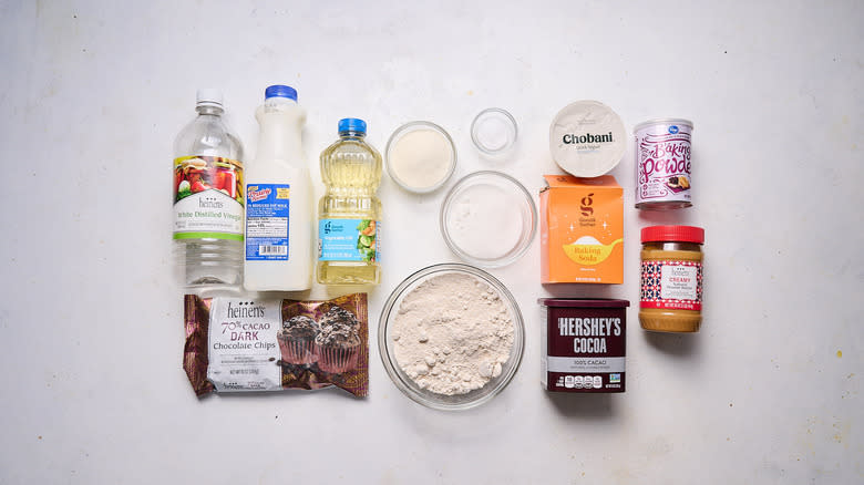protein cake pop ingredients on a table
