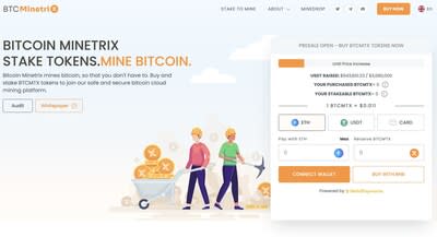 Revolutionary Bitcoin mining project Bitcoin Minetrix introduces stake-to-mine to disrupt the industry – raises $540,000+ in presale