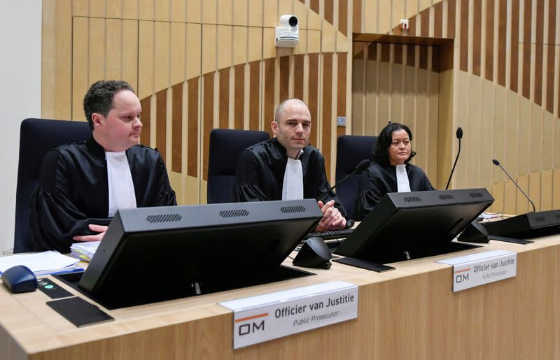 Dutch court opens the criminal trial against four suspects in the July 2014 downing of Malaysia Airlines flight MH17, in Badhoevedorp