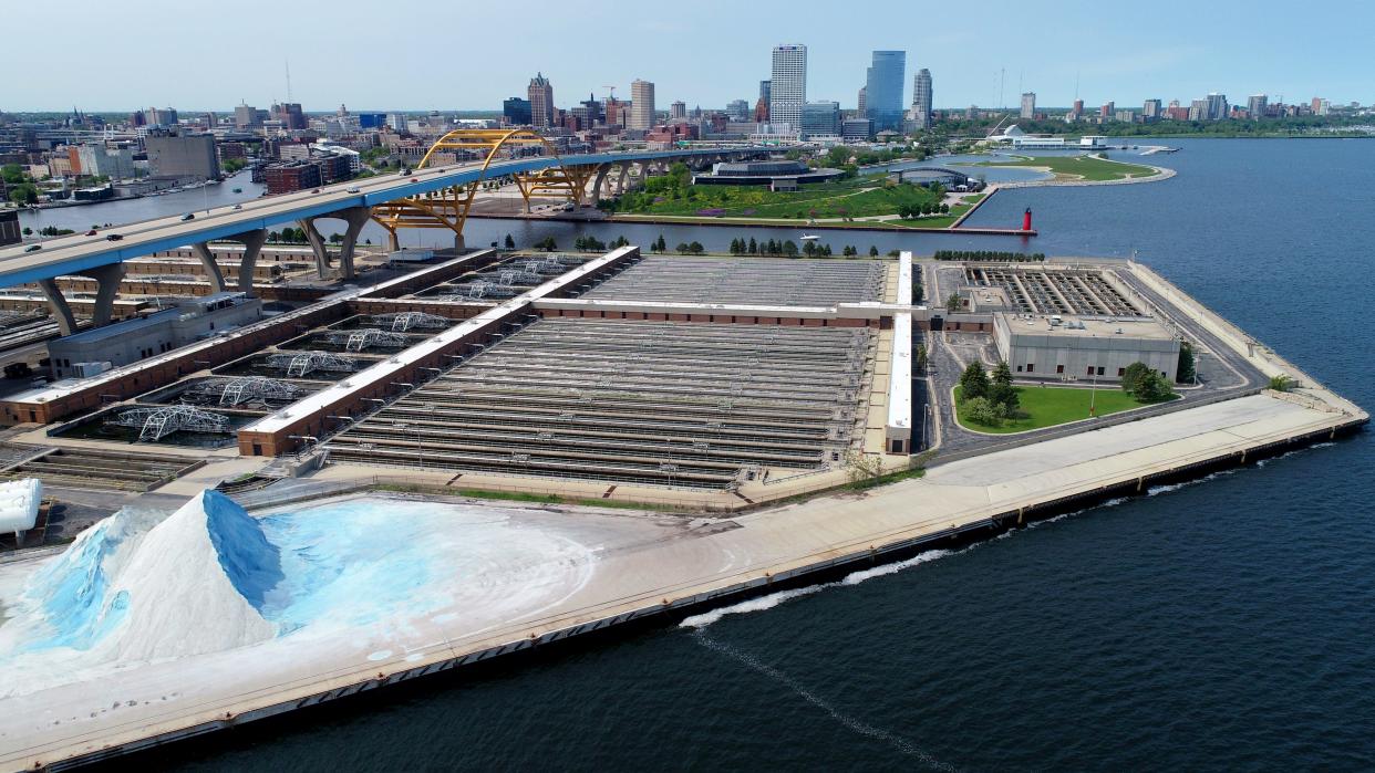 The wastewater treatment system at Veolia Water Milwaukee, contracted by the Milwaukee Metropolitan Sewerage District, rests on Jones Island in Milwaukee on Monday, June 3, 2019.