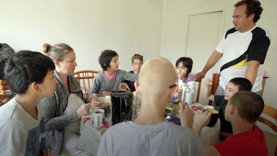 The first family dinner after the children returned