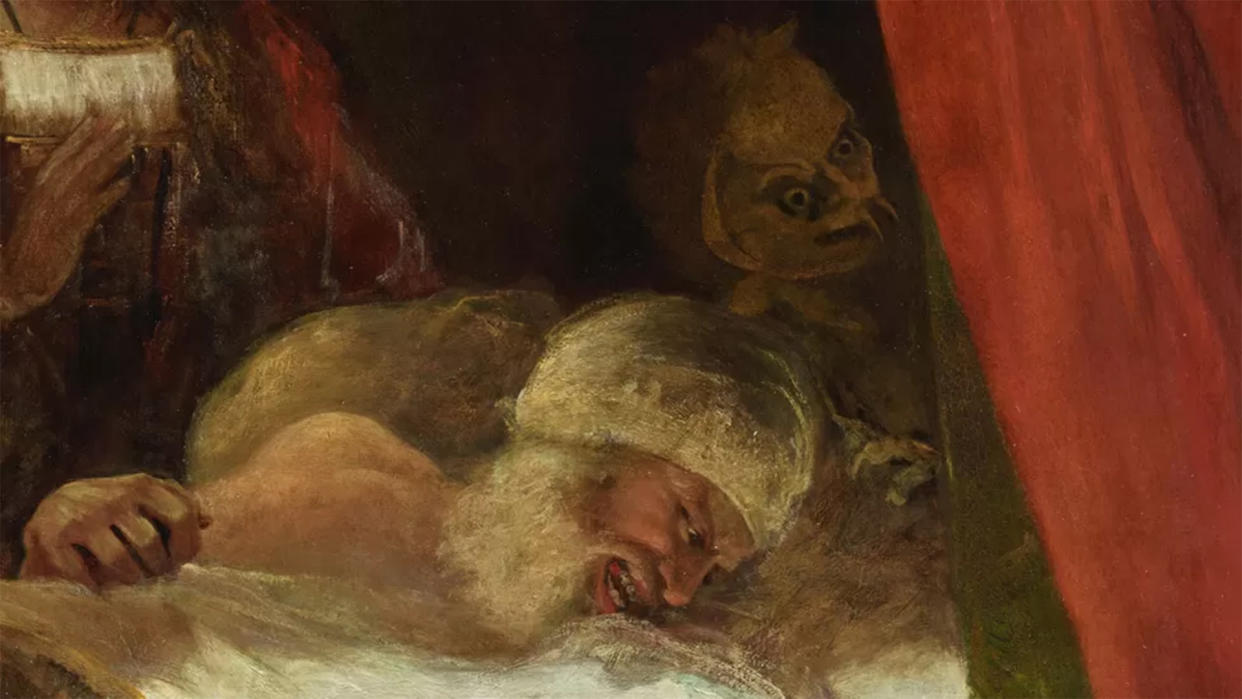  Closeup of the 'fiend' in Joshua Reynolds' painting. 