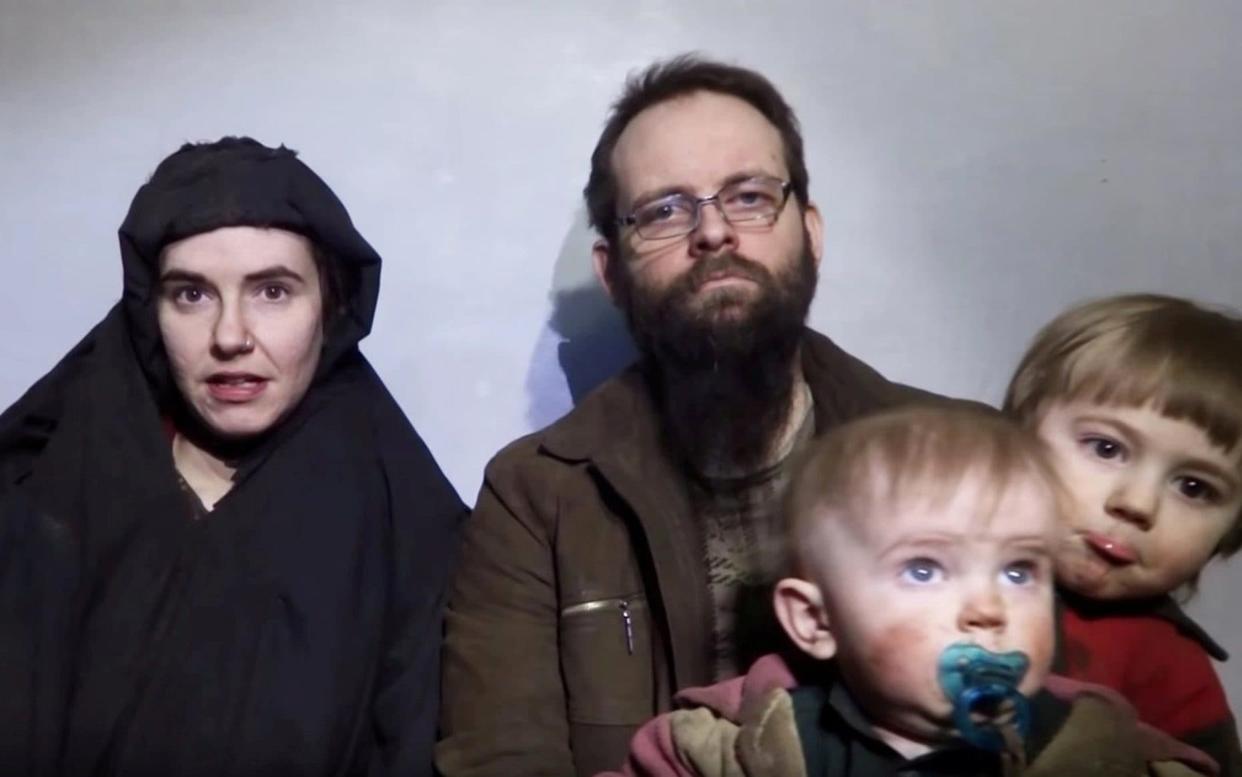 Caitlan Coleman with her Canadian husband Joshua Boyle and their two children - REUTERS