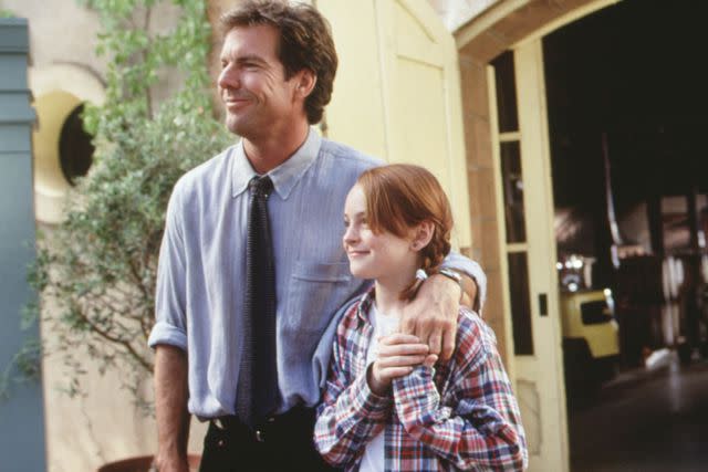 <p>Moviestore/Shutterstock</p> Dennis Quaid (left) and Lindsay Lohan in 'The Parent Trap'