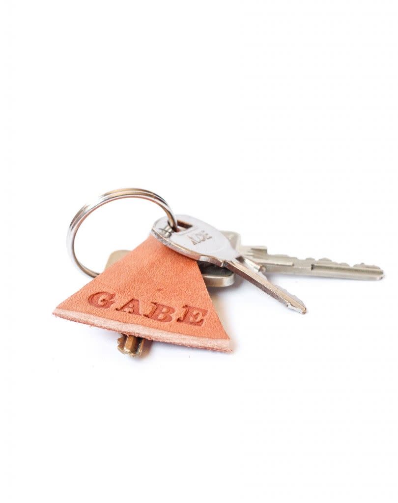 6) Leather Keychain