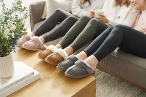 Dearfoams Women's Fireside Sydney Shearling Fur Slippers