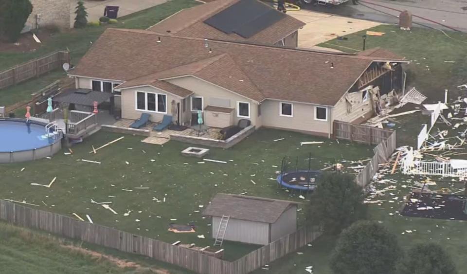 Chopper 11 shows extensive damage after home explosion in Plum