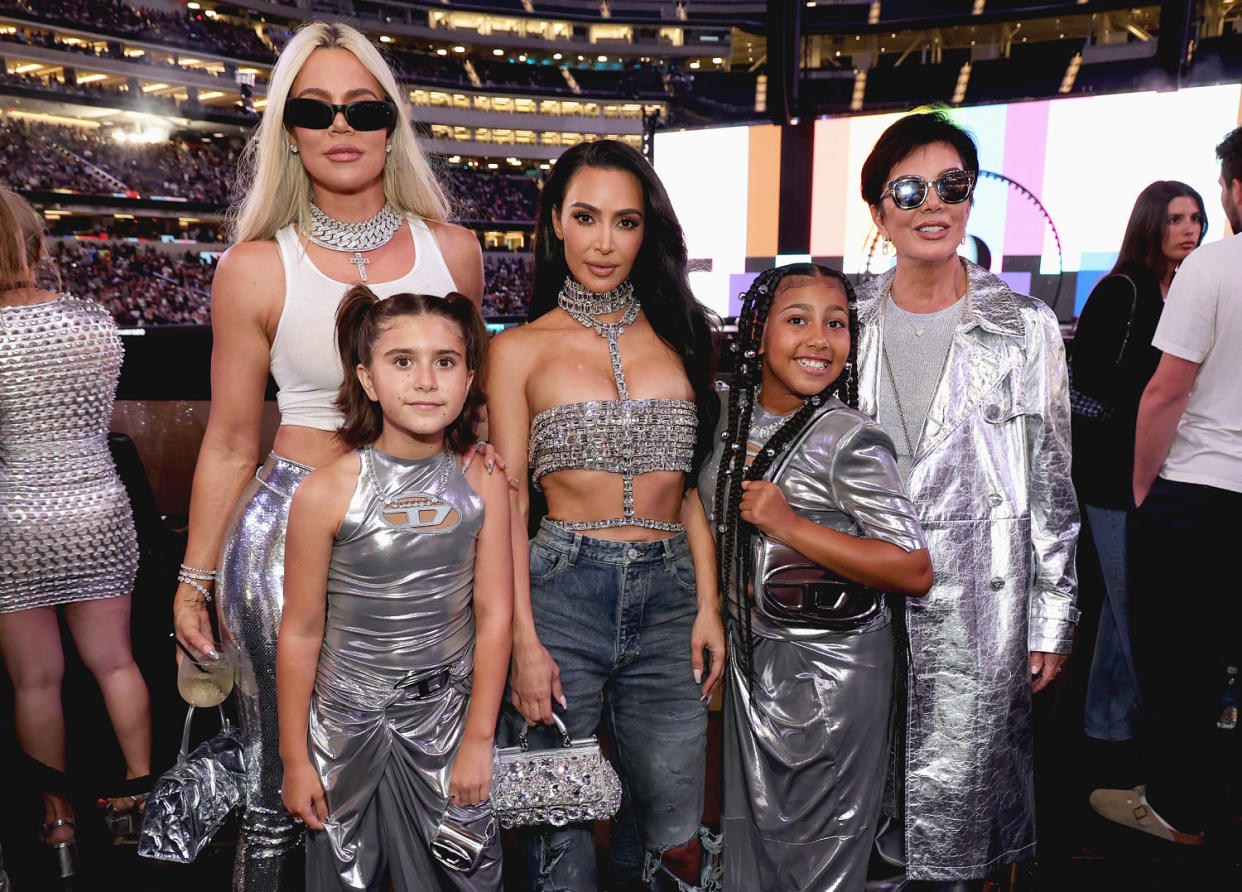 Khloé Kardashian, Penelope Disick, Kim Kardashian, North West and Kris Jenner  (Kevin Mazur / WireImage)