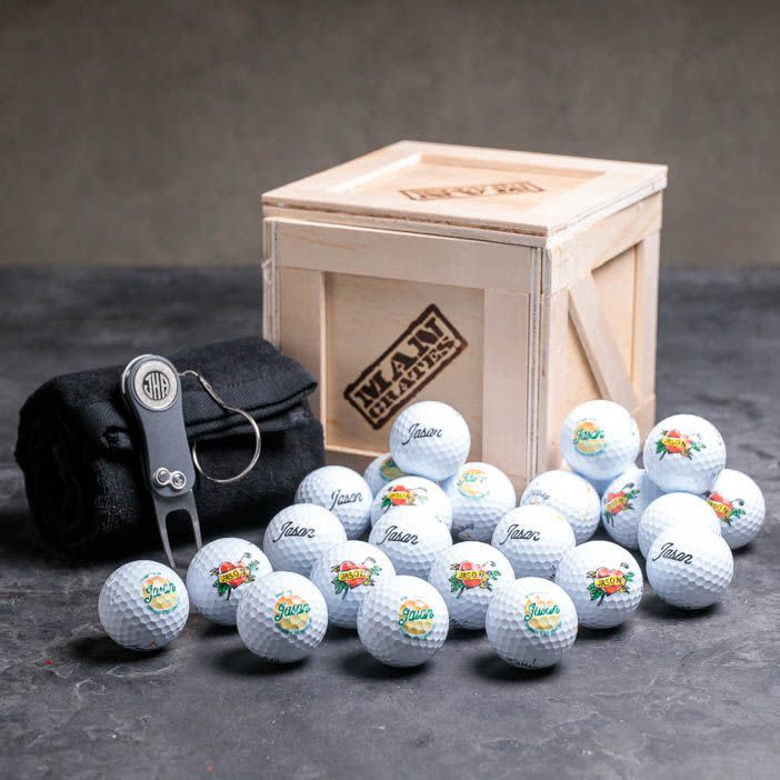 Mancrates Personalized Golf Ball Mini Crate