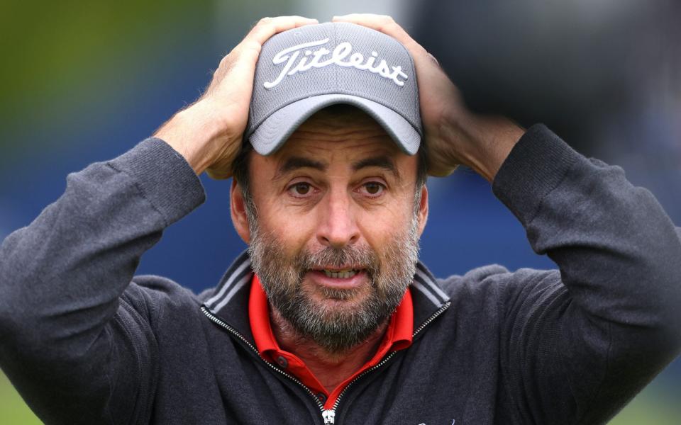 Richard Bland the moment he realises he's just broken his title duck at the age of 48 - GETTY IMAGES 