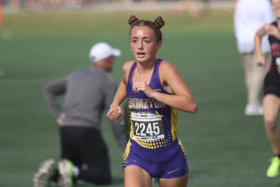 Lexington's Brailey Slone earned All-Ohio honors during her freshman season by taking 18th during the Division II cross country championship race on Saturday.