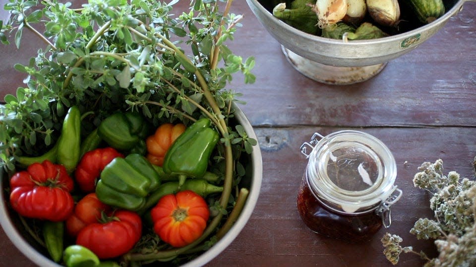 Ingredients of Ikaria, Greece.