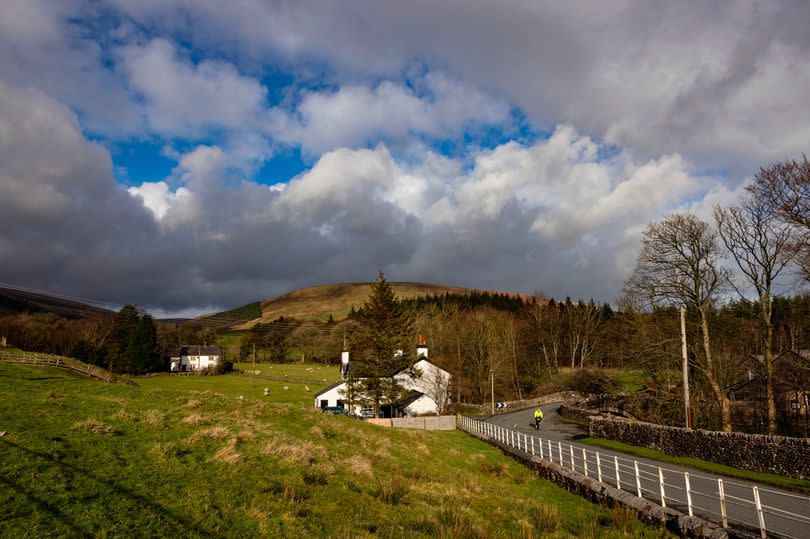 The Trough of Bowland's Dunsop Bridge, which is often cited as the geographic centre of Great Britain.