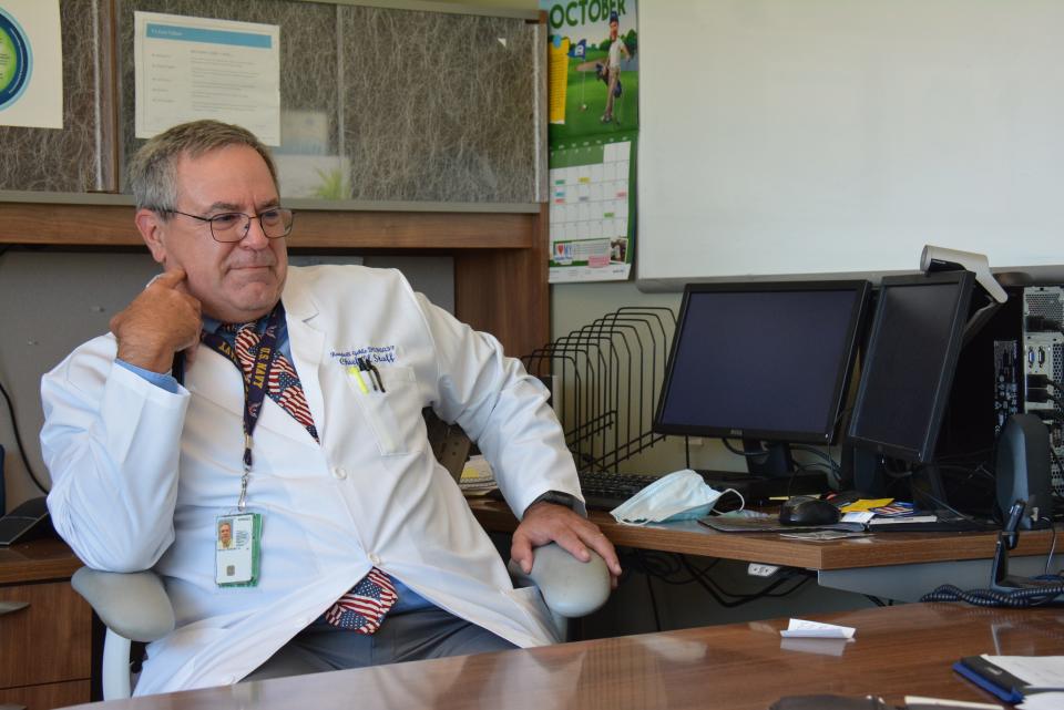 Dr. Randall Gehle in his Charlotte office.