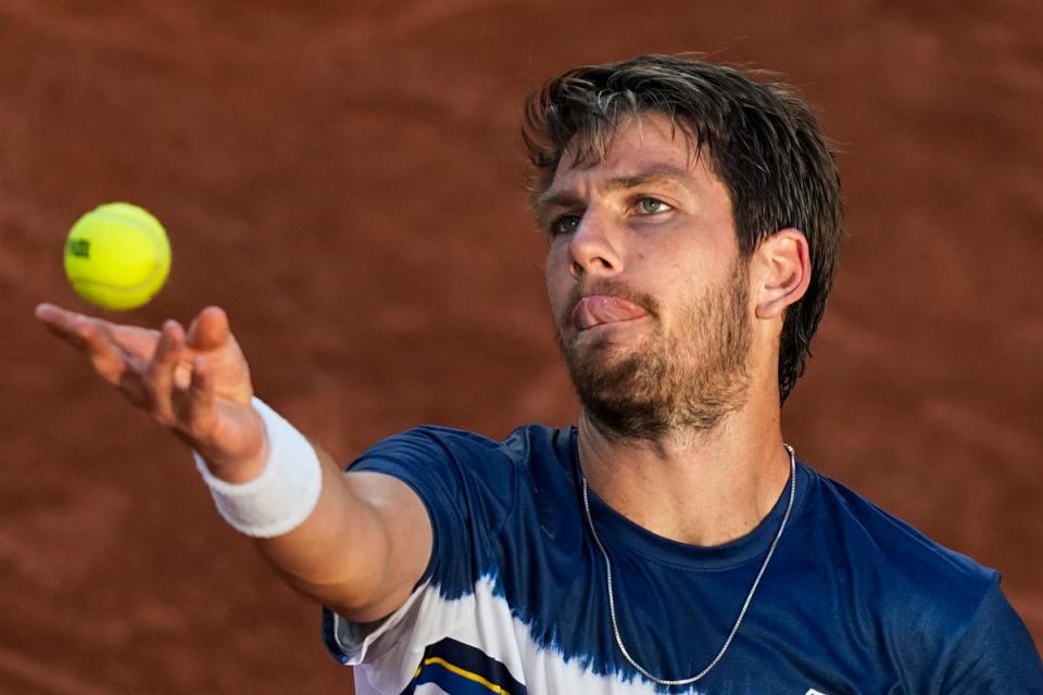 Cameron Norrie (pictured) was beaten by Russia’s Karen Khachanov (Michel Euler/AP) (AP)