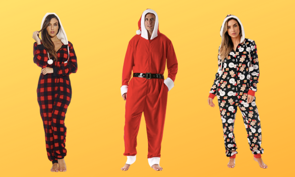 Save big, and stay warm, with holiday onesies. (Photo: Amazon)