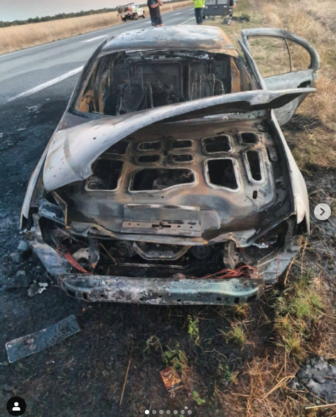 Image of burnt car MAFS star