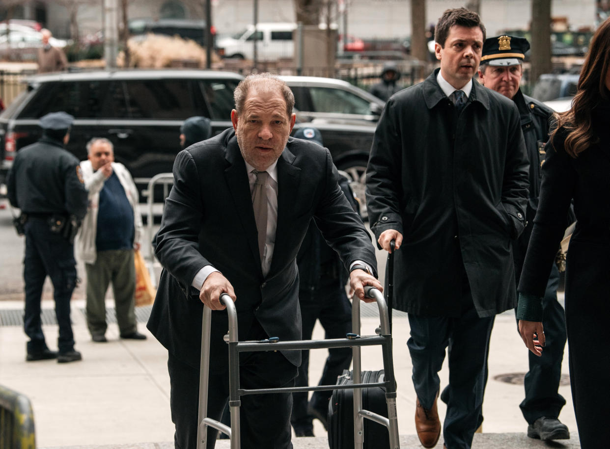 Harvey Weinstein entering New York City Criminal Court on Jan. 13. (Photo: Scott Heins/Getty Images)