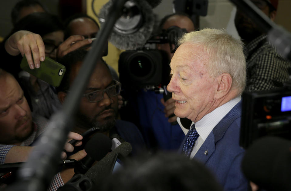 Dallas Cowboys owner Jerry Jones believes the owners are being misled on Roger Goodell's extension. (AP)