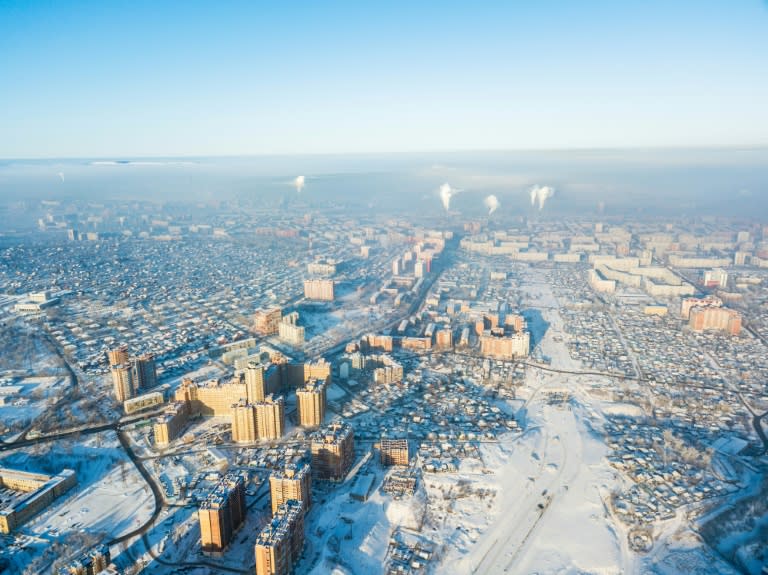 The Siberian industrial city of Krasnoyarsk boasts dozens of factories as well as one of the world's biggest aluminium plants and was recently ranked among Russia's most polluted cities