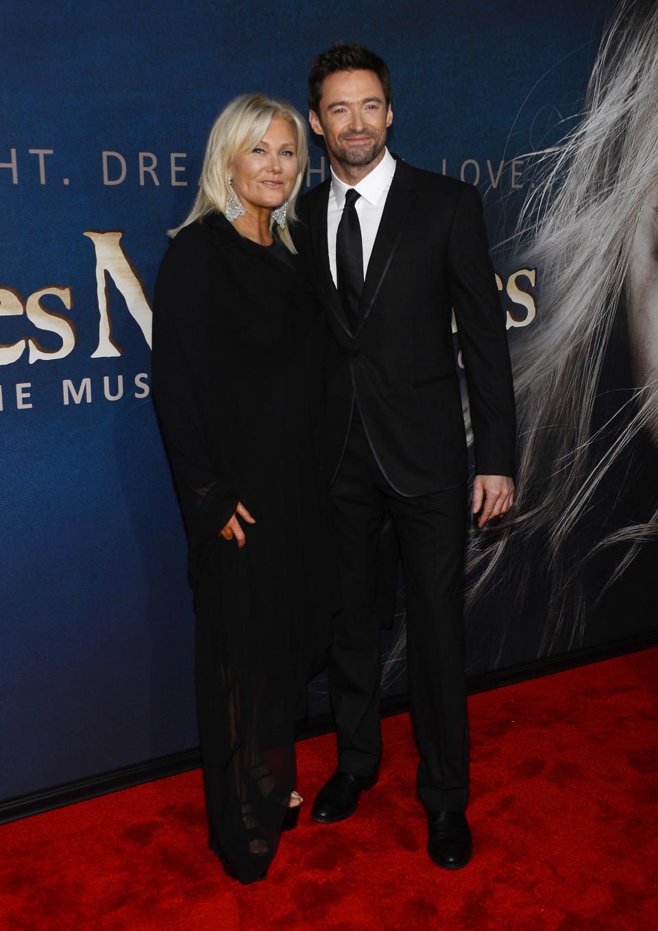 NEW YORK, NY - DECEMBER 10: Deborra-Lee Furness and Hugh Jackman attend the "Les Miserables" New York Premiere at Ziegfeld Theater on December 10, 2012 in New York City. (Photo by Larry Busacca/Getty Images)