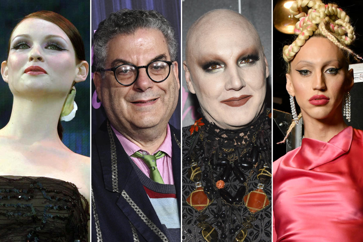Photographs of Sophie Ellis-Bextor, Michael Musto, James St. James and Linux.